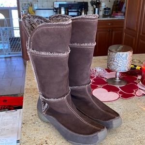 Chocolate Brown Suede Boots by Sporto